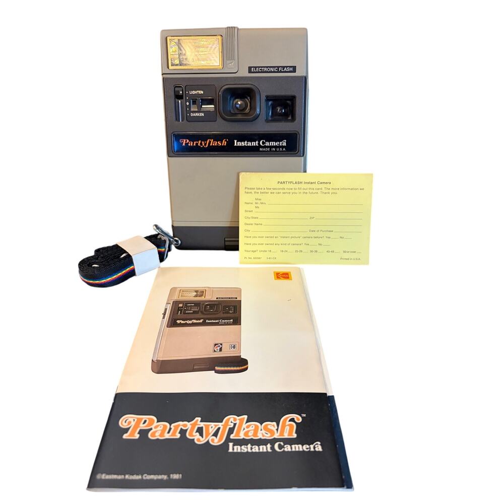 Vintage Kodak Partyflash Instant Camera Electronic Flash Made in USA